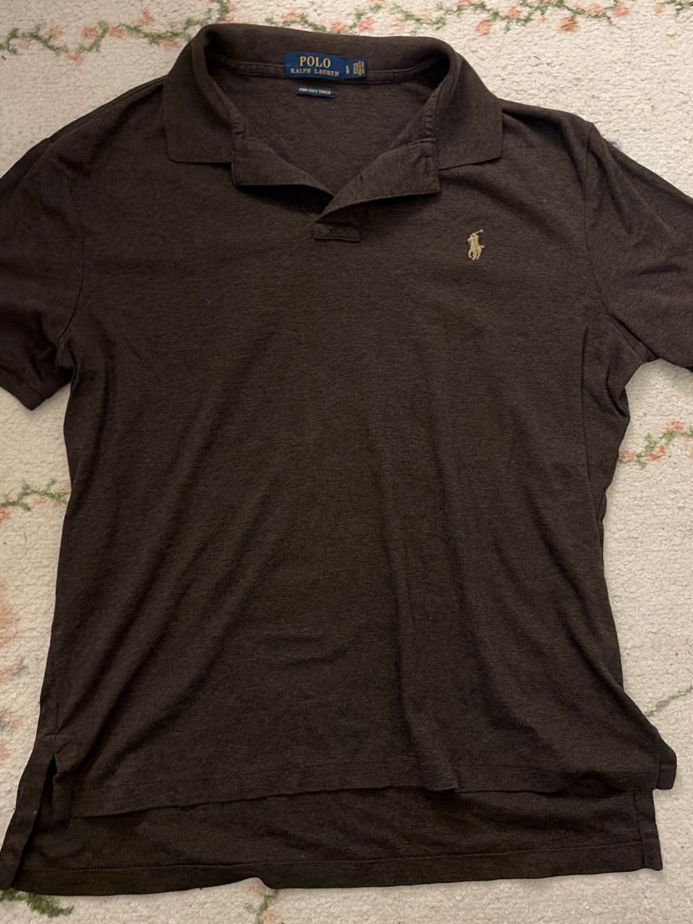 Ralph Lauren Polo Shirt in Dark Brown with Gold Pony